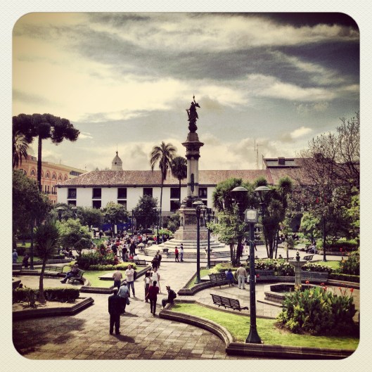 My favorite photo of Quito that I took looks just like an old postcard. (Instagram)