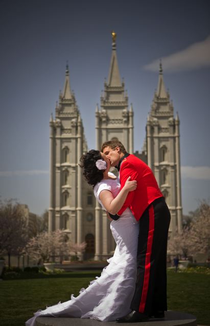 And then he lured me into marriage where I thought, "Hey, I look pretty good in this dang dress, don't I?"