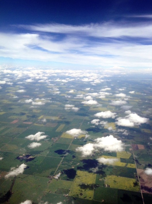 A clear day of Alberta Canada. Not this flight.
